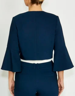 FABLE NAVY CROP JACKET