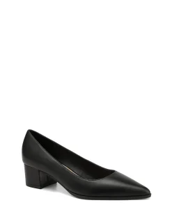 Fae Black Leather Pump
