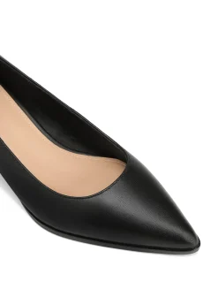 Fae Black Leather Pump