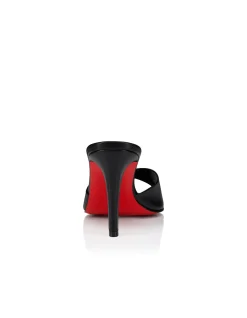 FANNY SLIDE 85MM KID LINING BLACK SANDALS