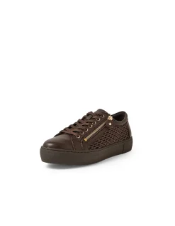 Fathom Zip Detail Leather Sneakers