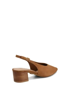 Fatima Nutmeg Suede Leather Slingback