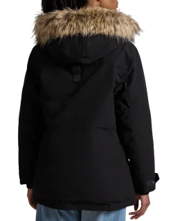 FAUX-FUR-TRIM DOWN PARKA