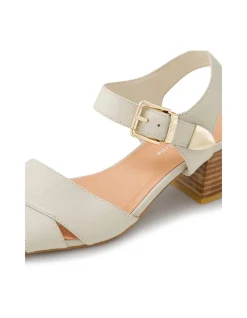 Fayza Cross Strap Block Heel Sandals