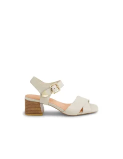 Fayza Cross Strap Block Heel Sandals