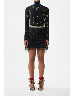 FEATHER MINI SKIRT