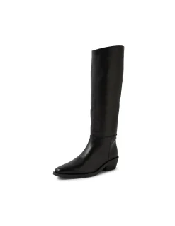 Feidel Leather Pointed Toe Knee High Boots