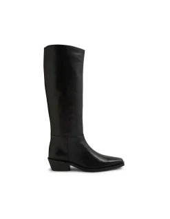 Feidel Leather Pointed Toe Knee High Boots