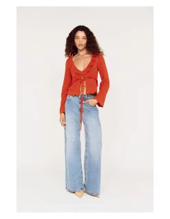 FIA POINTELLE FRILL TOP