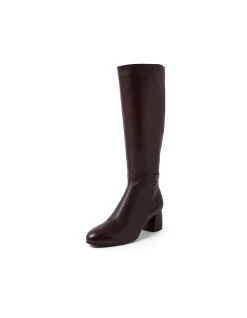 Fiddel Block Heel Knee High Leather Boots