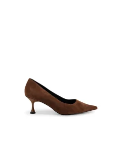 Fidule Pointed Suede Mid Heel Pumps