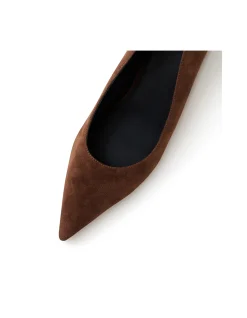 Fidule Pointed Suede Mid Heel Pumps
