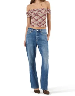 Field Lines Cold Shoulder Top