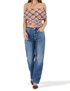 Field Lines Cold Shoulder Top