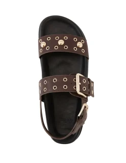 Fifi Espresso Suede Leather Flatform Sandal