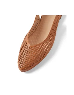 Filoy Laser Cut Slingback Leather Flats