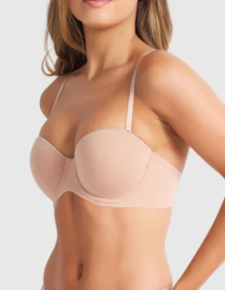 Fine Lines Cotton Strapless Bra