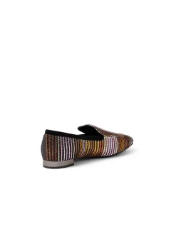 Finoola Diamante Stripe Square Toe Loafers