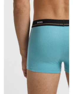 Five-pack of stretch-cotton trunks with logo waistbands