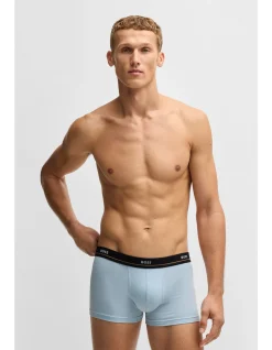 Five-pack of stretch-cotton trunks with logo waistbands