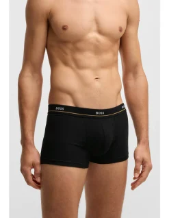 Five-pack of stretch-cotton trunks with logo waistbands