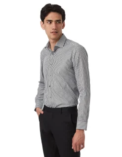 FLAME TEXTURED STRIPE SHIRT