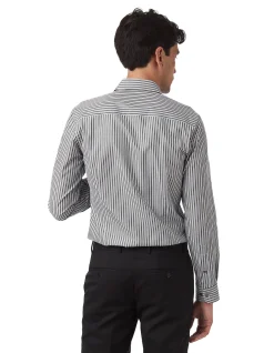 FLAME TEXTURED STRIPE SHIRT