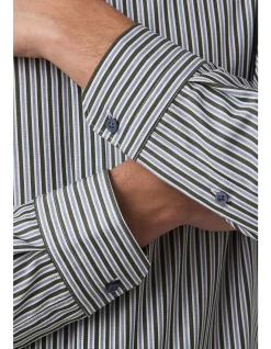 FLAME TEXTURED STRIPE SHIRT
