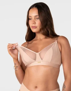 Flawless Full Cup Plunge Wirefree Nursing Bra