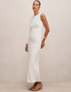 FLEUR CAPE SHOULDER MAXI DRESS