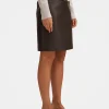FLORA VEGAN LEATHER PENCIL MIDI SKIRT