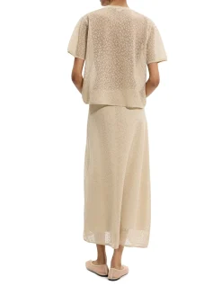 Floral Lace Skirt in Cotton-Blend