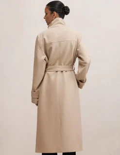 FLORENCE PETITE FUNNEL NECK TRENCH COAT
