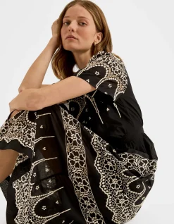 FLORIDA EMBROIDERED MIDI DRESS