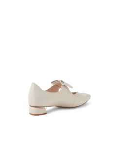 Flucar Bow Strap Low Heel Leather Flats