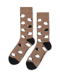 FLUFFY BLACK SHEEP BAMBOO SOCK