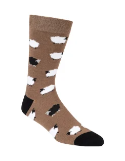 FLUFFY BLACK SHEEP BAMBOO SOCK