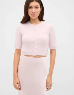 FLUFFY SHORT SLEEVE CARDIGAN