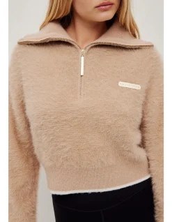 Fluffy 1/4 Zip Knit Jumper