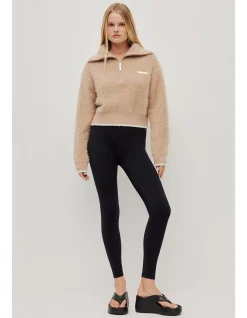 Fluffy 1/4 Zip Knit Jumper