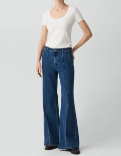 Fluid Flare High Rise Essential Denim Jeans