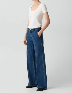 Fluid Flare High Rise Essential Denim Jeans