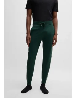 Foil-Logo Cotton Blend Tracksuit Bottoms Open Green