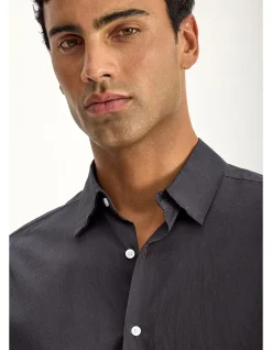 Folded Collar Long Sleeve Shirt
