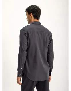 Folded Collar Long Sleeve Shirt