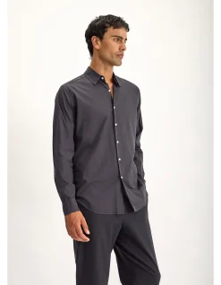 Folded Collar Long Sleeve Shirt