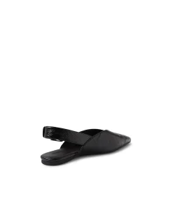 Foraya Crinkle Leather Pointed Flats