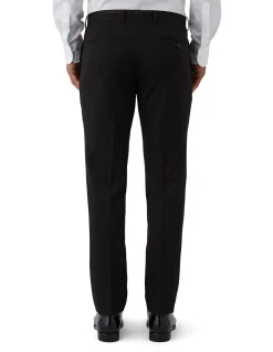 Fortune Wool Tuxedo Trouser Black