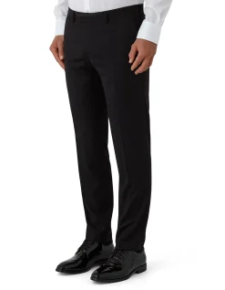 Fortune Wool Tuxedo Trouser Black