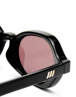 FOUNDRY + BLACK RECTANGLE SMOKEY BROWN MONO SUNGLASSES